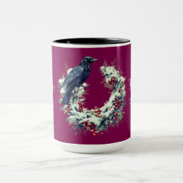 Gothic Black Bird-julfransen Mugg