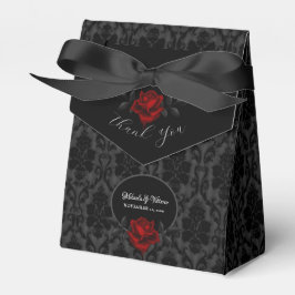 Gothic Black Damask Rose Wedding Presentaskar