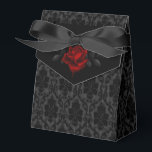 Gothic Black Damask Rose Wedding Presentaskar<br><div class="desc">The Design features grey and black damask and a red,  bloody rose.  It's perfect for couples looking for an unconventional and unique Gothic wedding.</div>