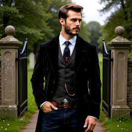 Gothic Black Damask Rose Wedding Slips