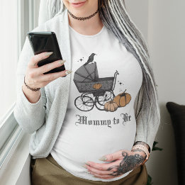Gothic Black En bebis är på väg Halloween Baby Sho T Shirt
