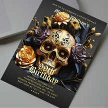 Gothic Black Gold Skalle Vuxen Halloweenfest