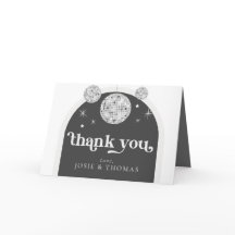 Gothic Black Grått Retro Disco Boll Bröllop