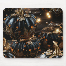 GOTHIC BLACK HALLOWEEN PUMPKINS WITH GULD LÖVS MUSMATTA