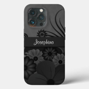 Gothic Black Hibiscus Blommigt iPod Touch 5G Fodra