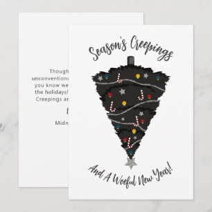 Gothic Black Julgran Helgdag Card Julkort