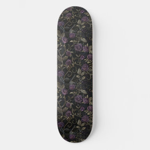 Gothic Black Lila Ro och Spiders Skateboard