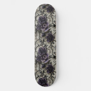 Gothic Black Lila Ro och Spiders Skateboard