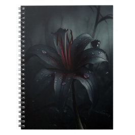 Gothic Black Lily Anteckningsbok