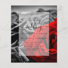 Gothic Black och Röd ros Goth Wedding bjudes in