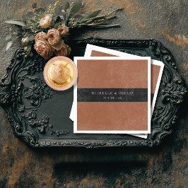 Gothic Black Raven & Black Ro Rust Bröllop Pappersservett