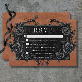 Gothic Black Raven & Black Ro Rust Dinner OSA Kort