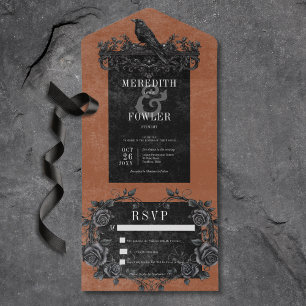 Gothic Black Raven & Black Ro Rust No Dinner