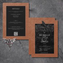 Gothic Black Raven & Black Ro Rust Two Sided