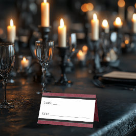 Gothic Black Raven & Black Ro Vin Bröllop Placeringskort