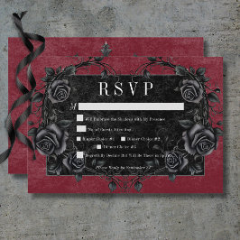 Gothic Black Raven & Black Ro Vin Middag OSA Kort