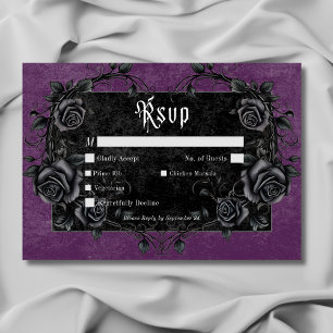 Gothic Black Raven & Ro Lila Dinner OSA Kort