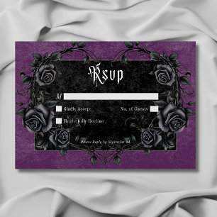Gothic Black Raven & Ro Lila No Dinner OSA Kort
