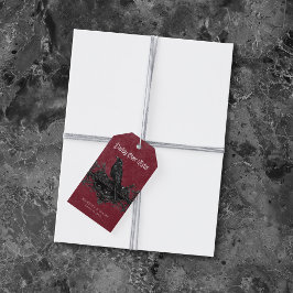 Gothic Black Raven Wine Darkly Ever After Wedding Presentetikett