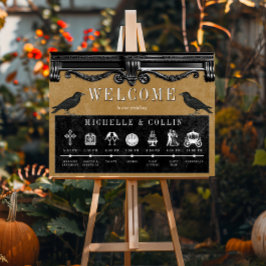 Gothic Black Ravens & Guld Events Order Poster