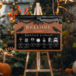 Gothic Black Ravens & Rust Order of Events Poster