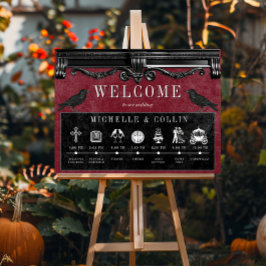 Gothic Black Ravens & Vin Order Events Bröllop Poster