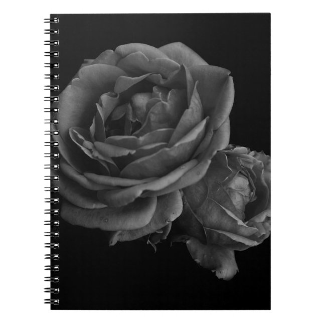 Gothic Black Ro Anteckningsbok Med Spiral (Framsidan)