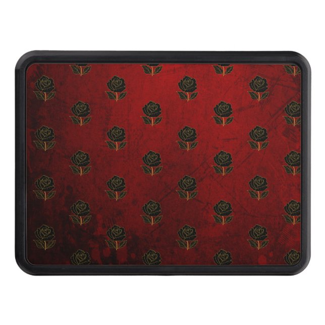 Gothic Black Ro Blood Red Trailer Hitch Cover Dragkroksskydd (Framsidan)