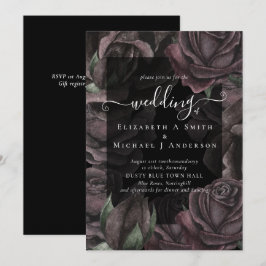 Gothic Black Ro Goth Wedding Bjud in