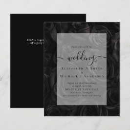 Gothic Black Ro Goth Wedding Bjud in