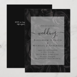 Gothic Black Ro Goth Wedding Bjud in