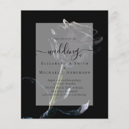 Gothic Black Ro Goth Wedding Bjud in Flygblad