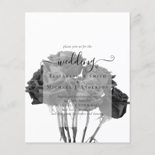 Gothic Black Ro Goth Wedding Bjud in Flygblad