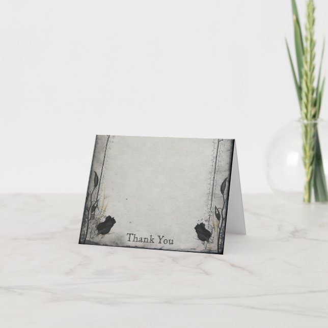 Gothic Black Ro Trellis-årsdagen Tack (Framsida)