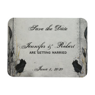 Gothic Black Ro Trellis Spara datum Magnet