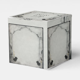 Gothic Black Ro Trellis Wedor Favor Box Presentaskar