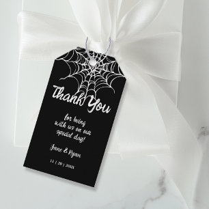 Gothic Black Spooky HalloWedding Favor Gift-Märkre Presentetikett