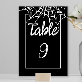 Gothic Black Spooky Halloween Bröllop Bord Bordsnummer