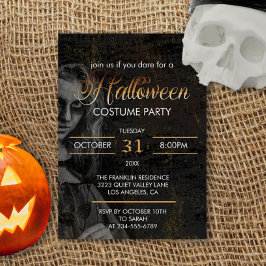 Gothic Black Vuxen Halloween Scary Costume Party Inbjudningar