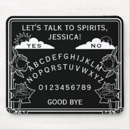 Gothic Black White Blommigt Seance Board Musmatta