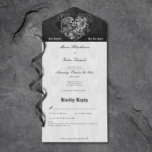 Gothic Black & White Skeleton - lite detaljer