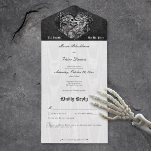 Gothic Black & White Skeleton - lite mat