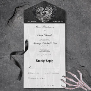 Gothic Black & White Skeleton - lite mat