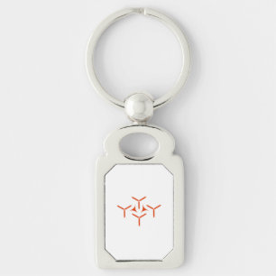 Gothic Blade Keychain Rektangulärt Silverfärgad Nyckelring