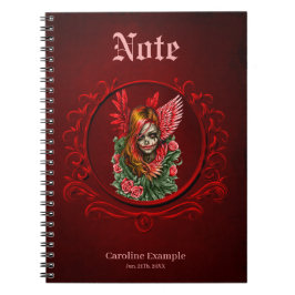 Gothic Blommar, ro ängel. Anteckningsbok