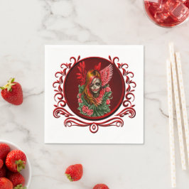 Gothic Blommar, ro ängel. Pappersservett