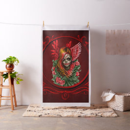 Gothic Blommar, ro ängel. Tyg