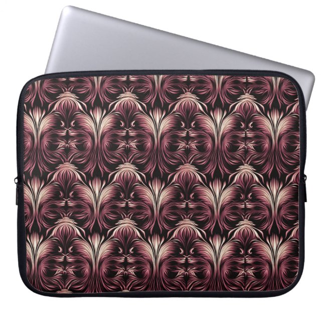 Gothic Blommigt Elegance Laptop Fodral (Framsidan)