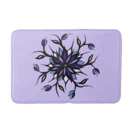 Gothic Blommigt Mandala Monsters och Teeth Badrumsmatta