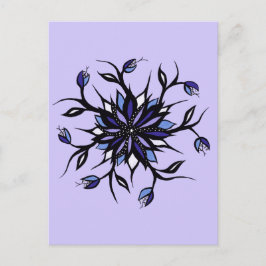 Gothic Blommigt Mandala Monsters och Teeth Vykort